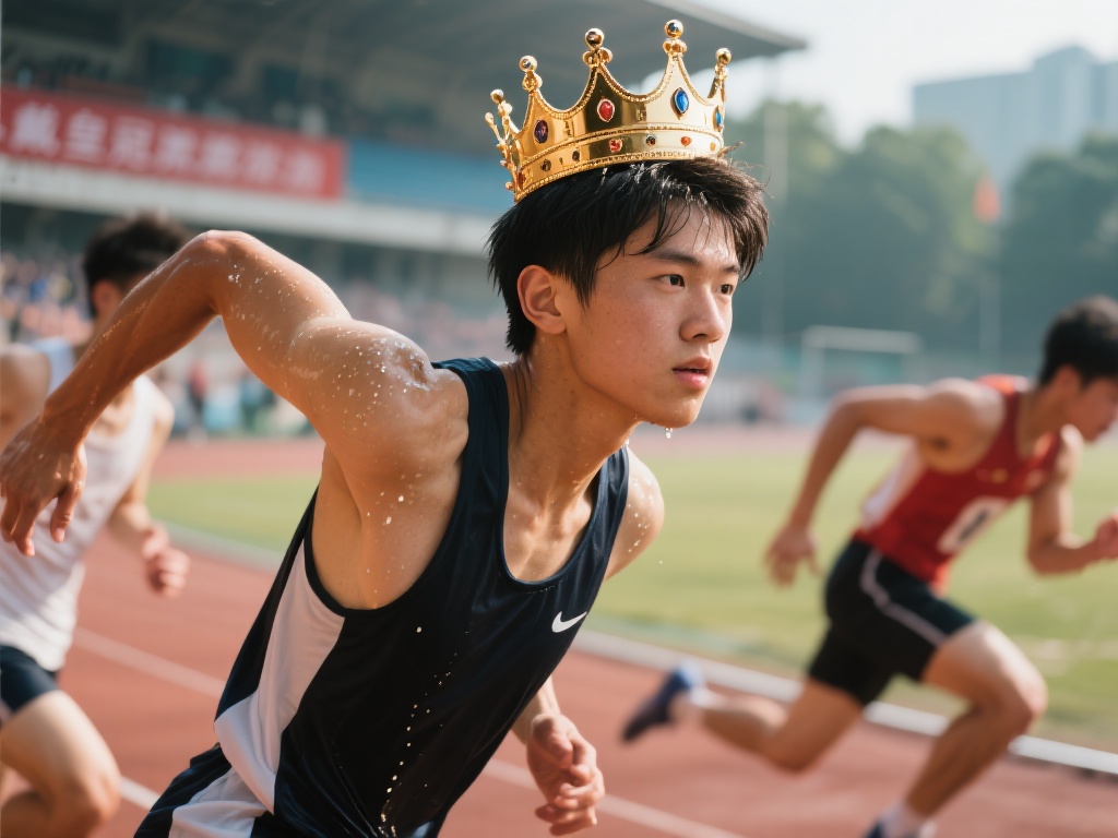 体育生戴皇冠:象征胜利与坚持的标志 (体育生戴皇冠:胜利与坚持的象征,荣耀的桂冠!) 在赛场上,每一滴汗水都承载着梦想,每一次冲刺都刻画